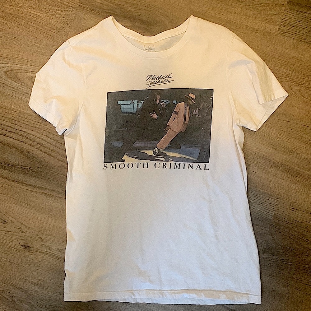 Michael Jackson Unisex T-Shirt, White, Size Medium (Merch Traffic).